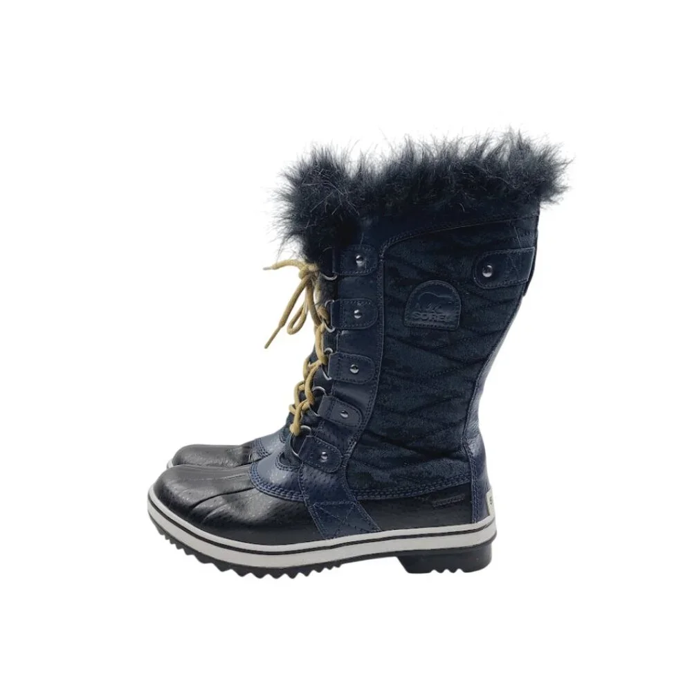 Sorel Women's Blue Black Tofino‎ II NL2584-464 Waterproof Winter Boots Size 8.5